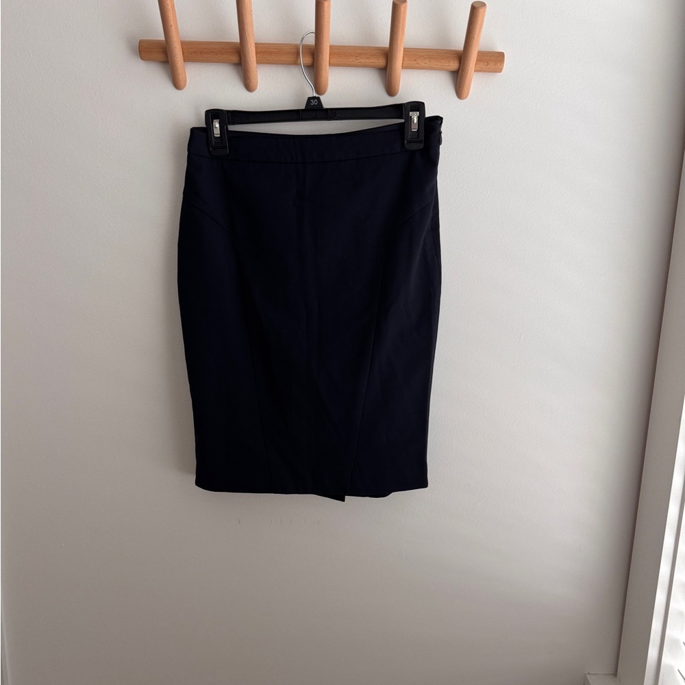 Elegant Navy Pencil Skirt